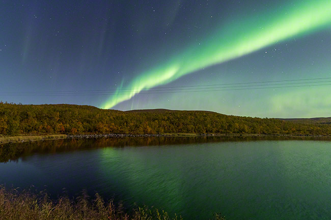 Just after 2am, aurora borealis stretches through the sky